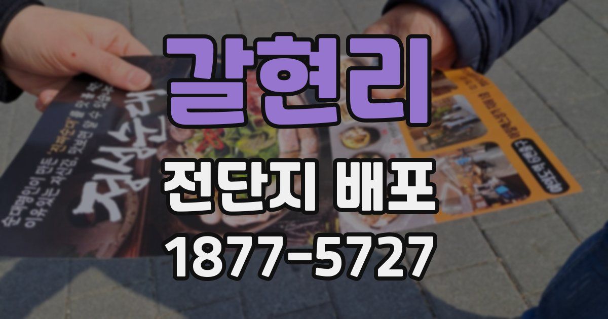 갈현리 전단지 배포