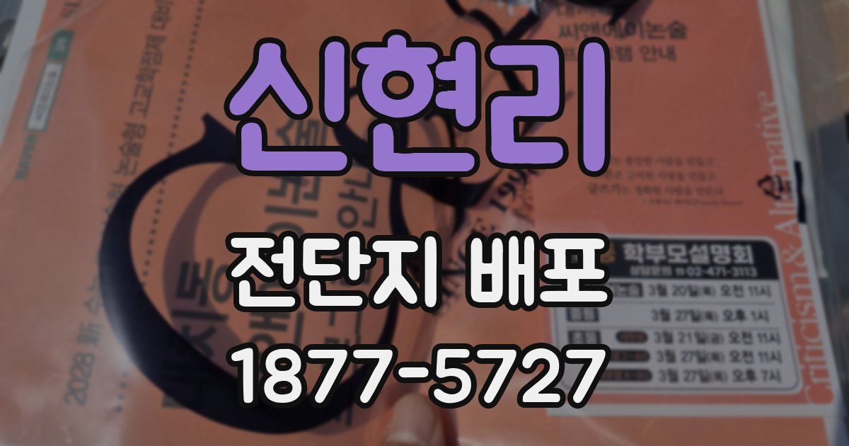 신현리 전단지 배포