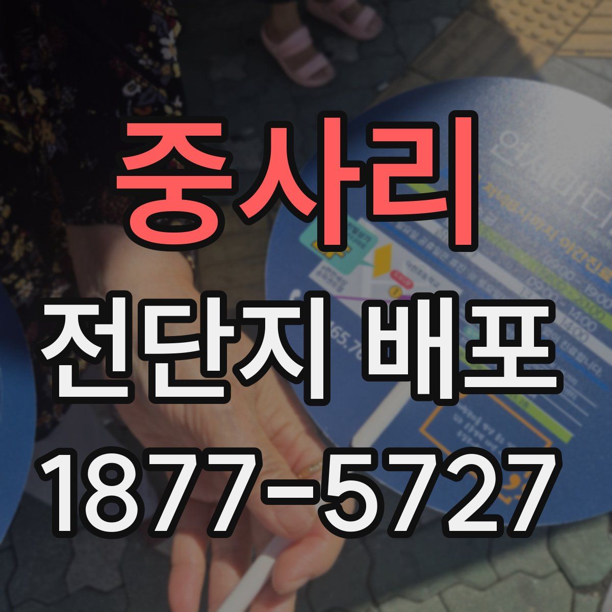 중사리 전단지 배포