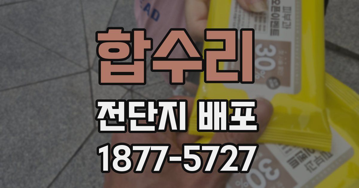 합수리 전단지 배포
