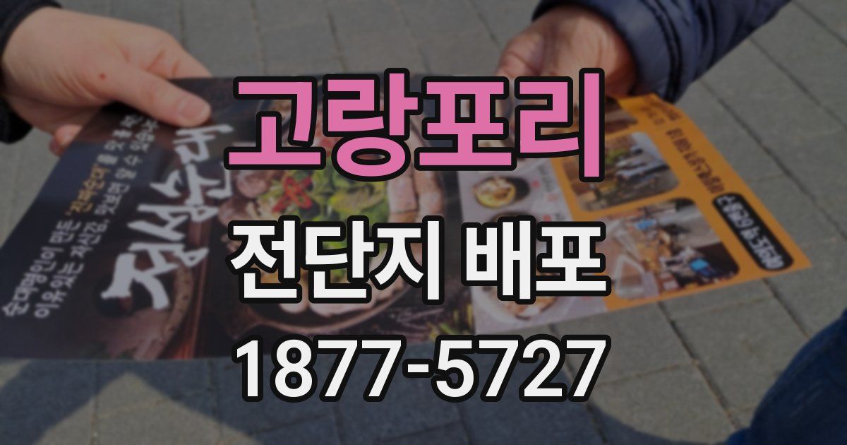 고랑포리 전단지 배포