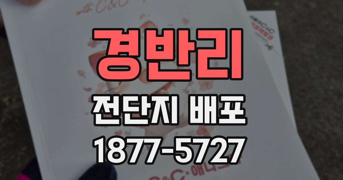 경반리 전단지 배포