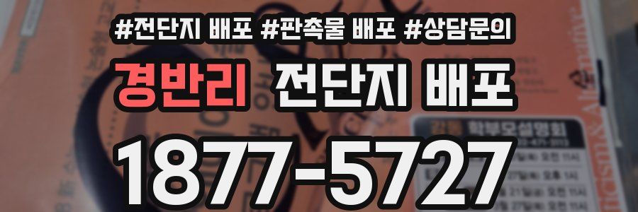 경반리 전단지 배포