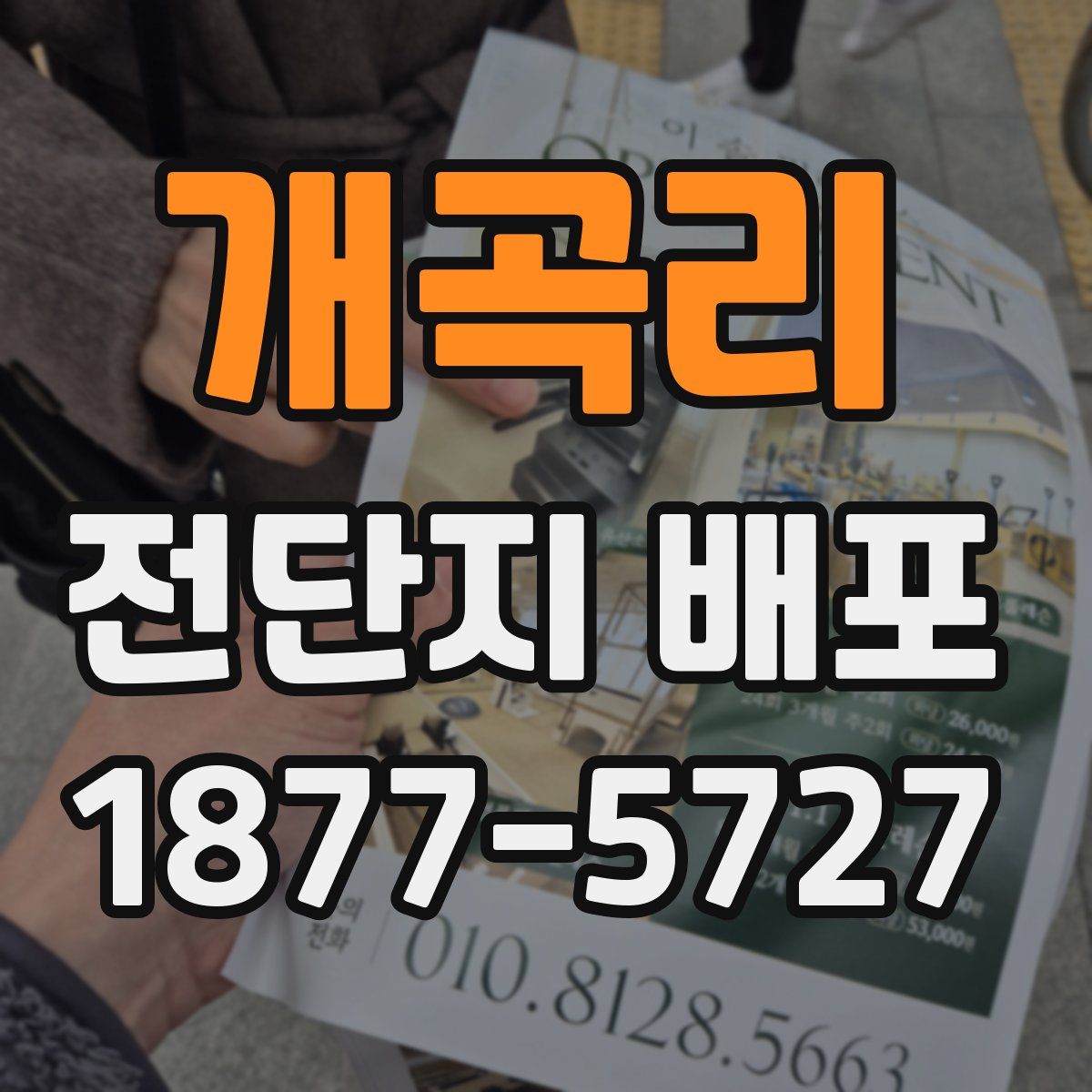 개곡리 전단지 배포