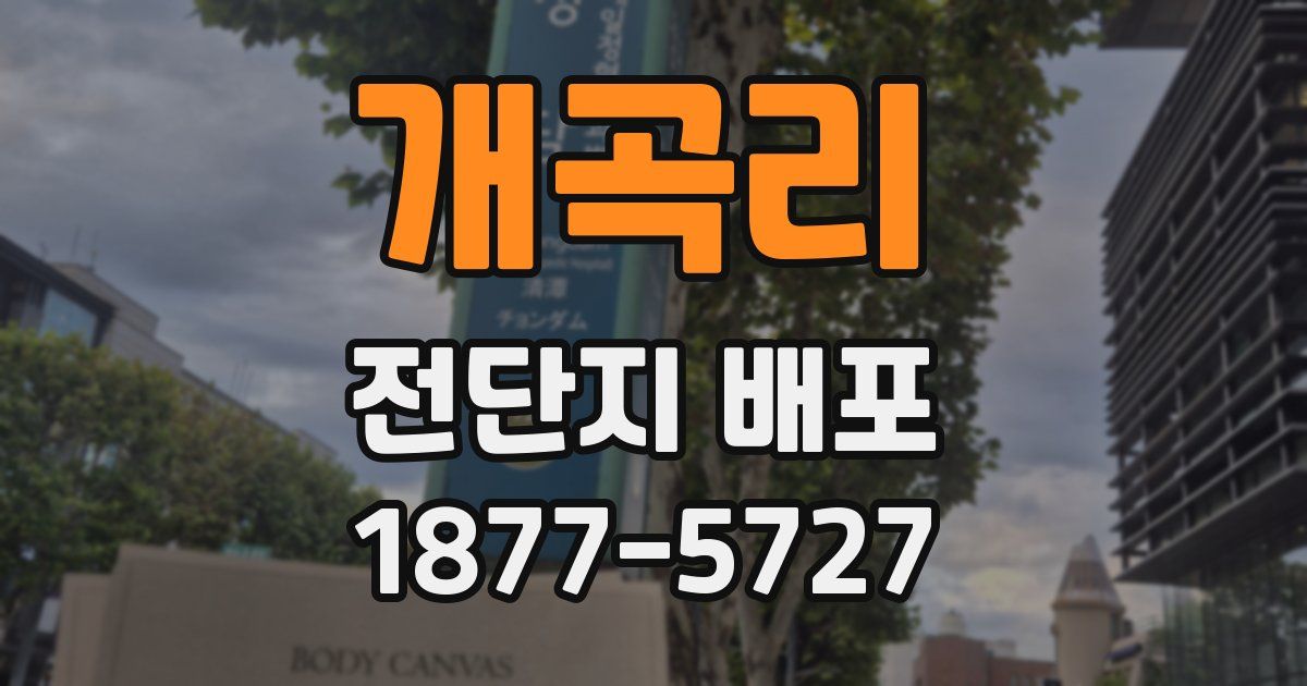개곡리 전단지 배포