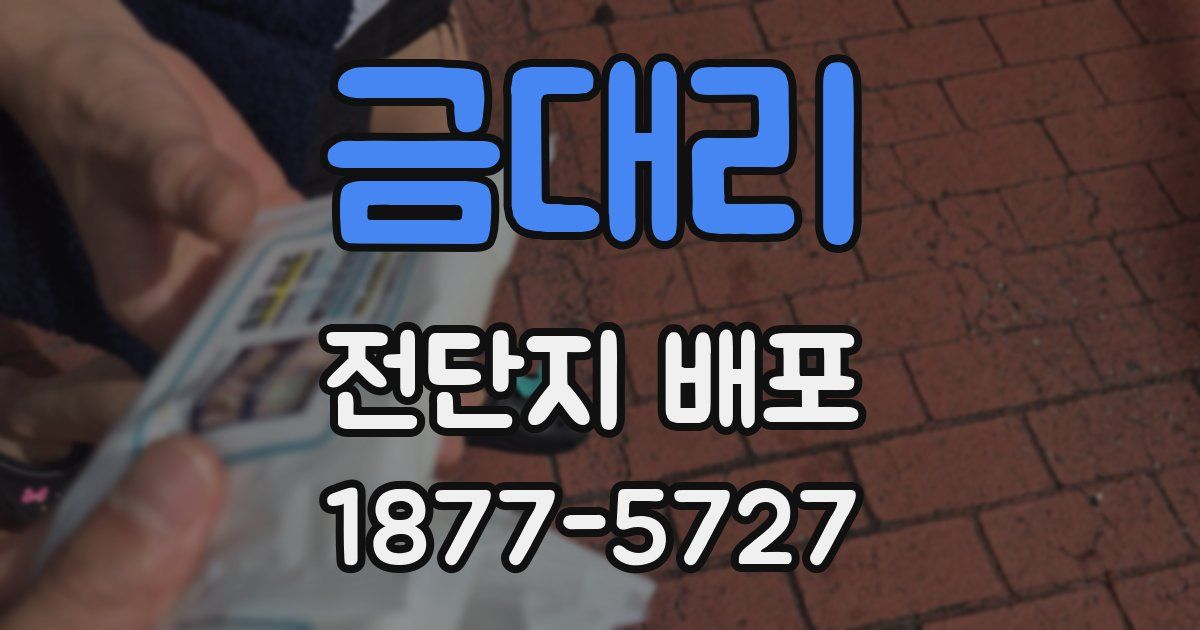금대리 전단지 배포