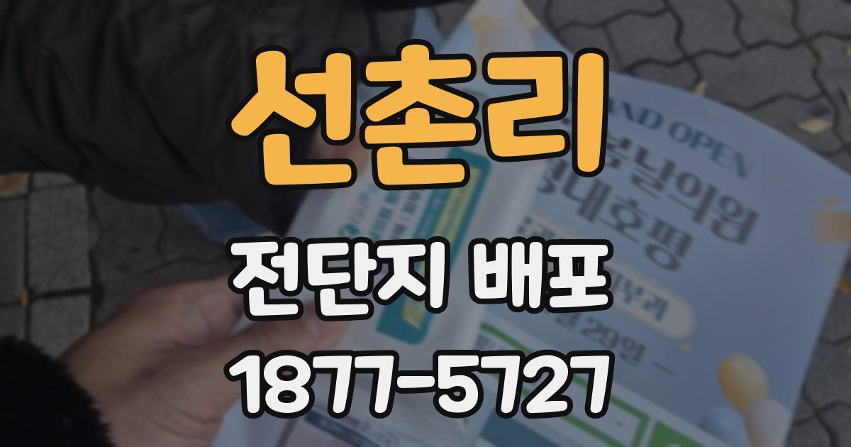 선촌리 전단지 배포