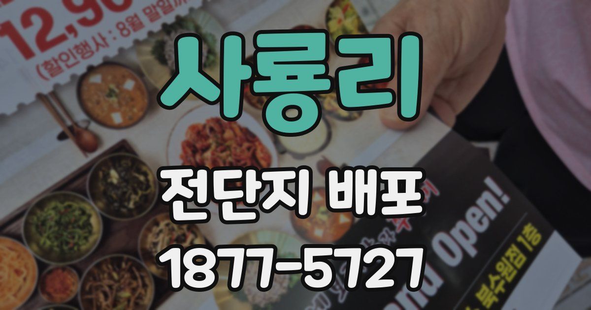 사룡리 전단지 배포