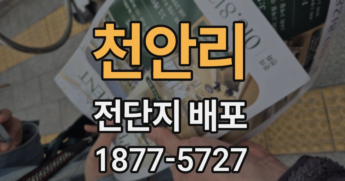 천안리 전단지 배포