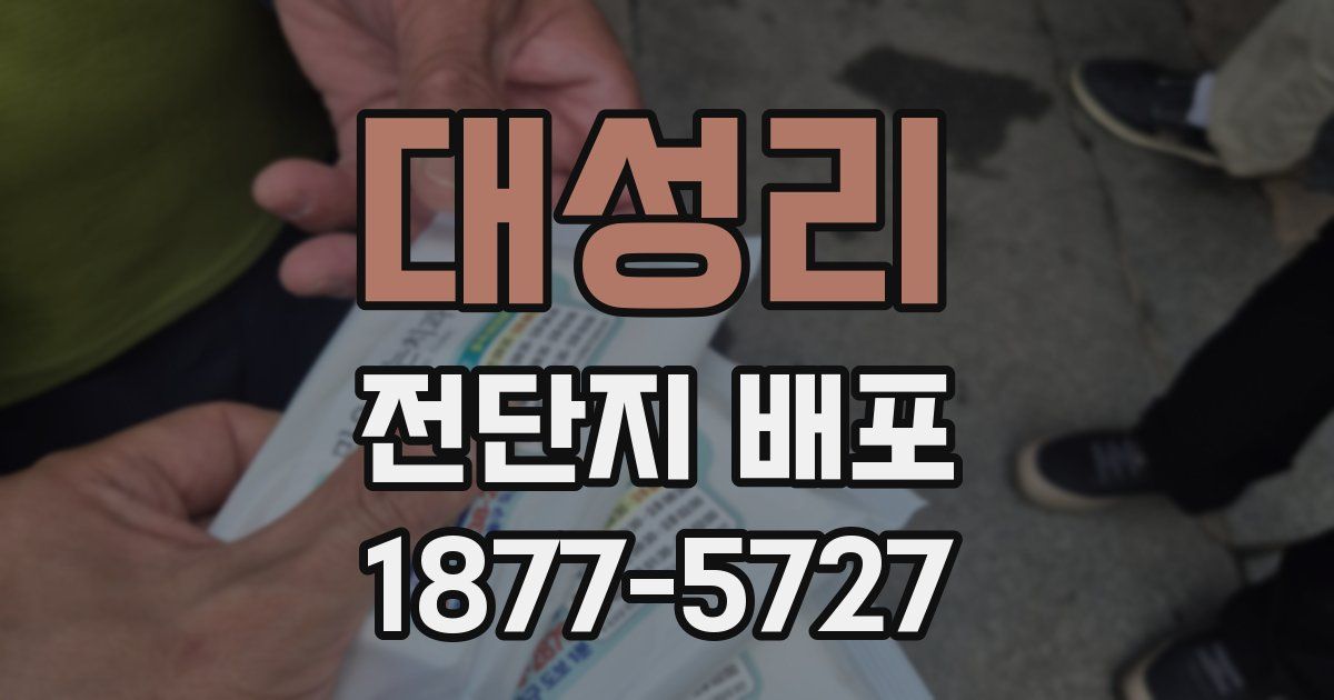 대성리 전단지 배포