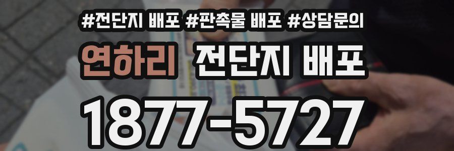 연하리 전단지 배포