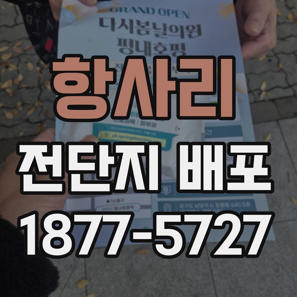 항사리 전단지 배포