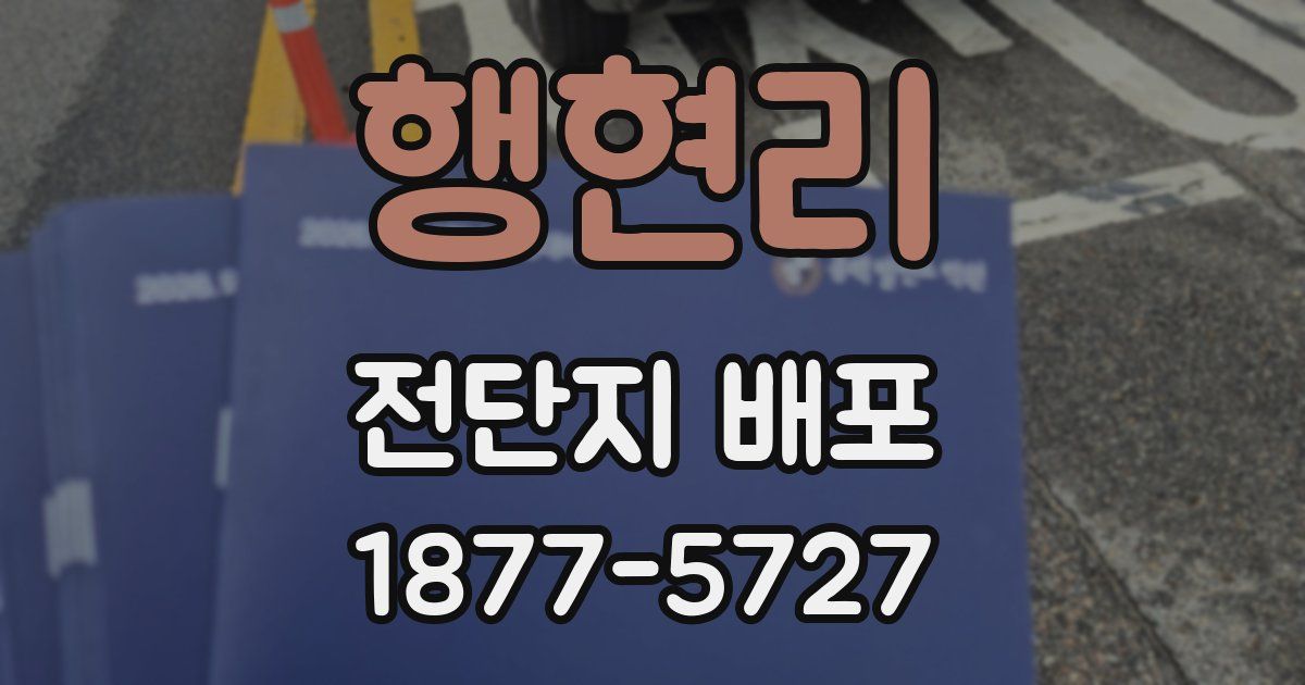 행현리 전단지 배포