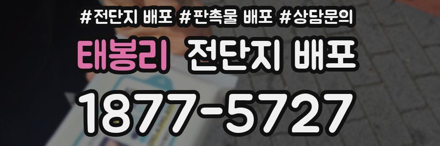 태봉리 전단지 배포