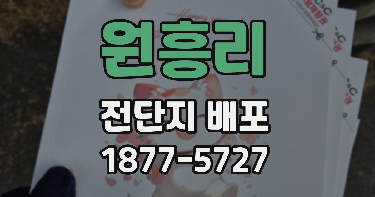 원흥리 전단지 배포