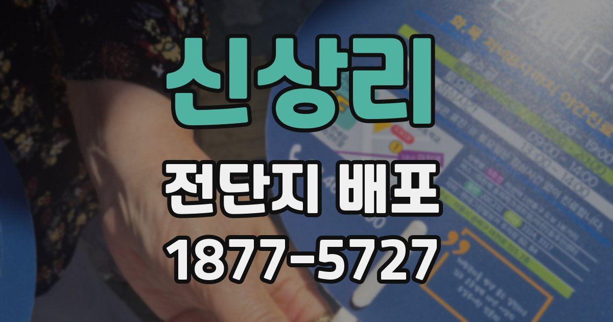 신상리 전단지 배포