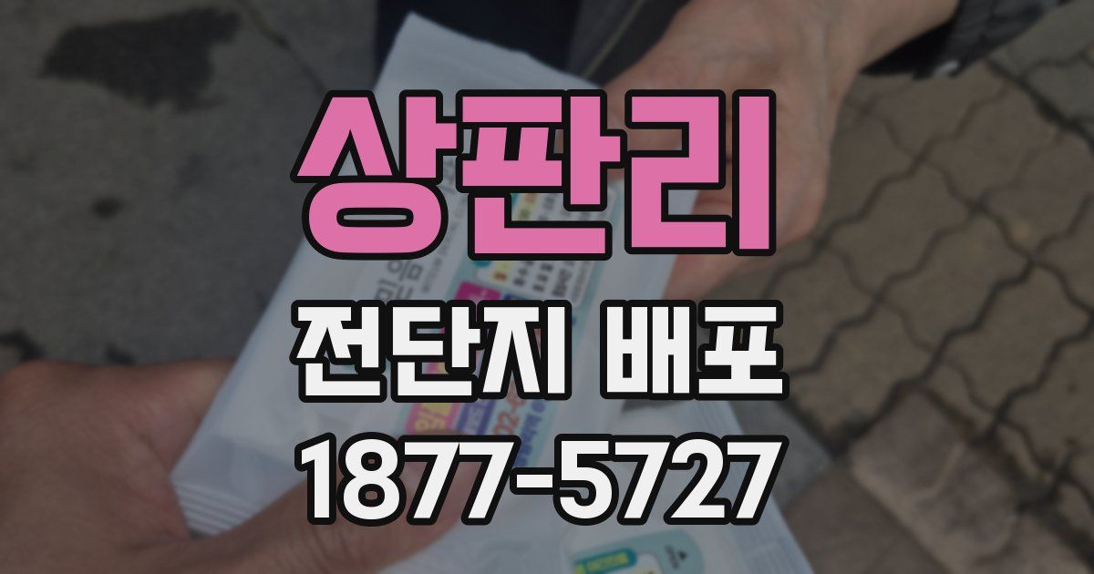 상판리 전단지 배포