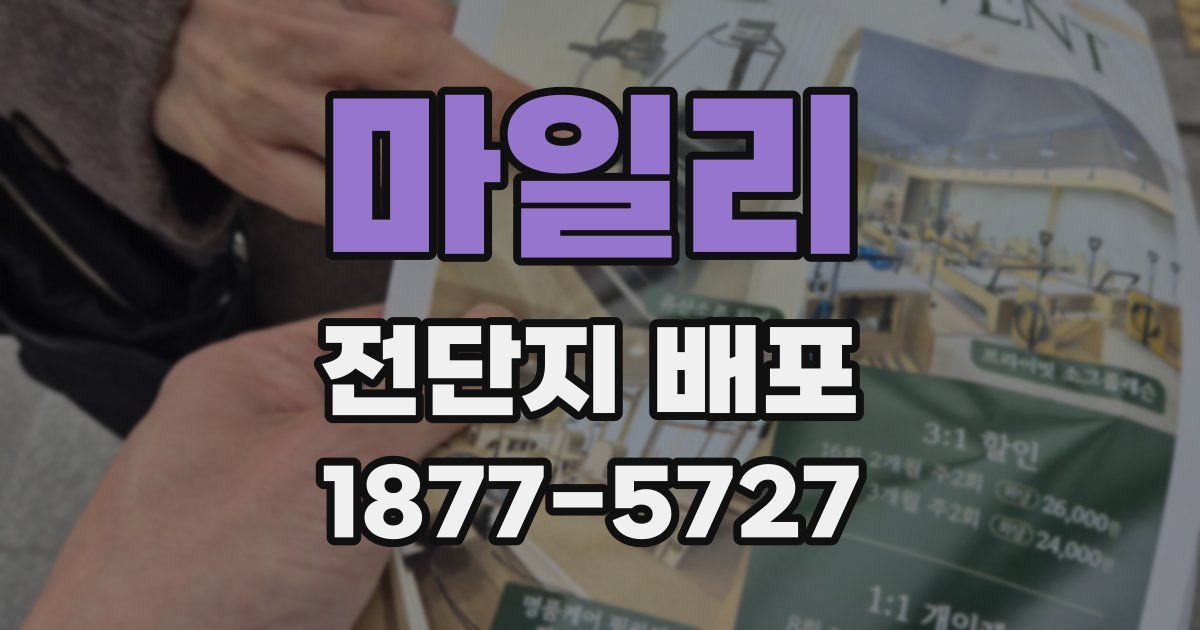 마일리 전단지 배포
