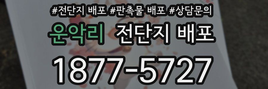 운악리 전단지 배포