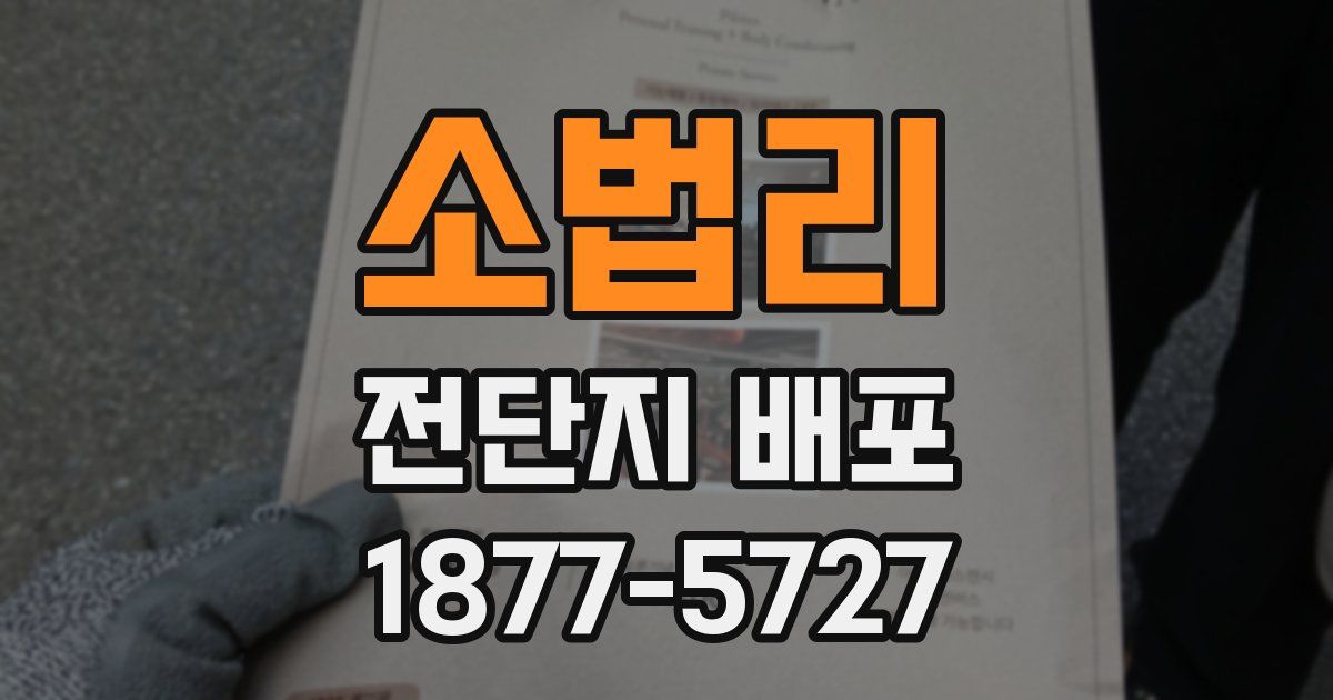 소법리 전단지 배포