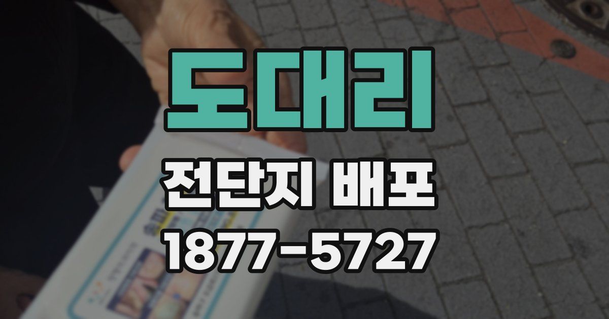 도대리 전단지 배포