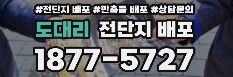 도대리 전단지 배포