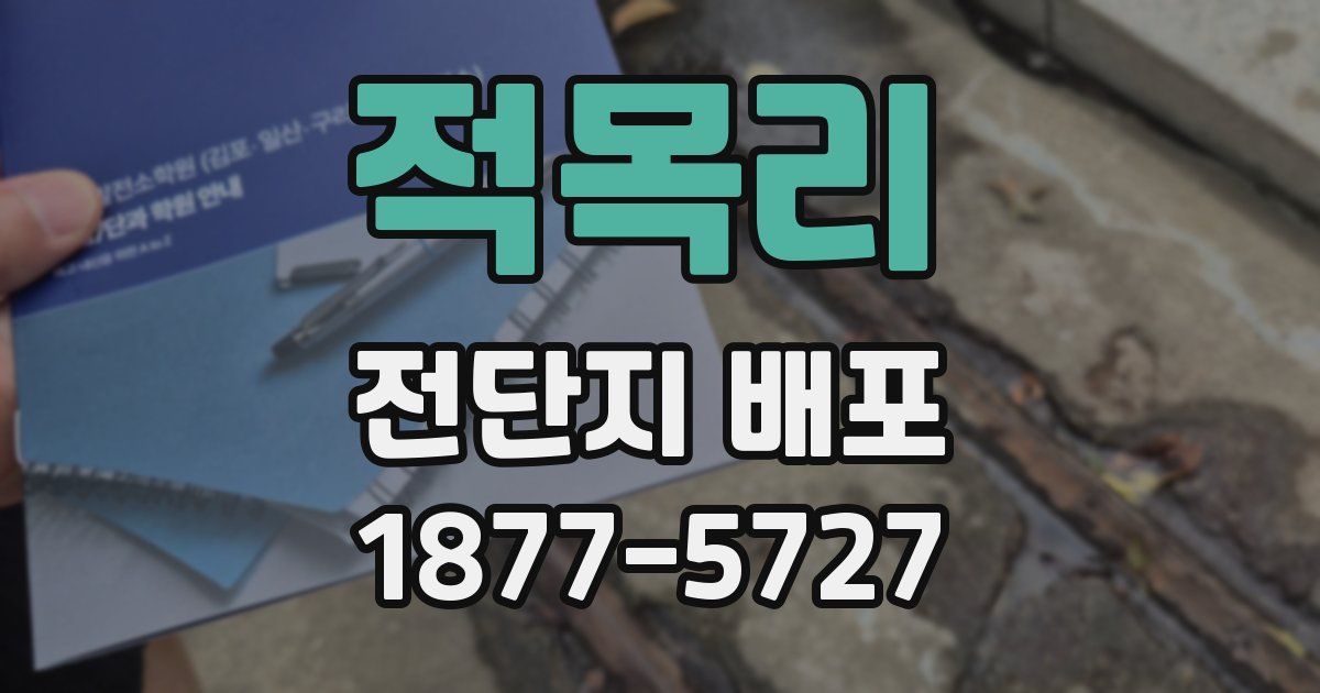 적목리 전단지 배포