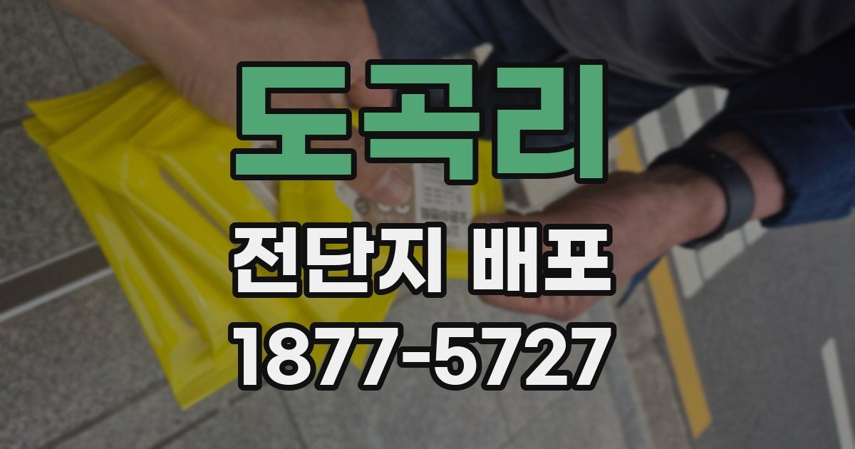 도곡리 전단지 배포