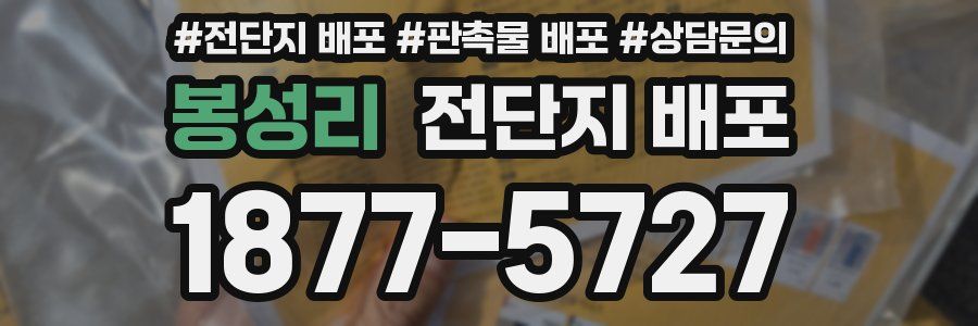 봉성리 전단지 배포