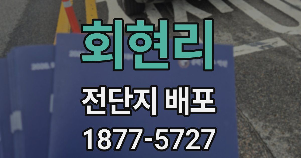 회현리 전단지 배포