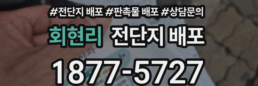 회현리 전단지 배포