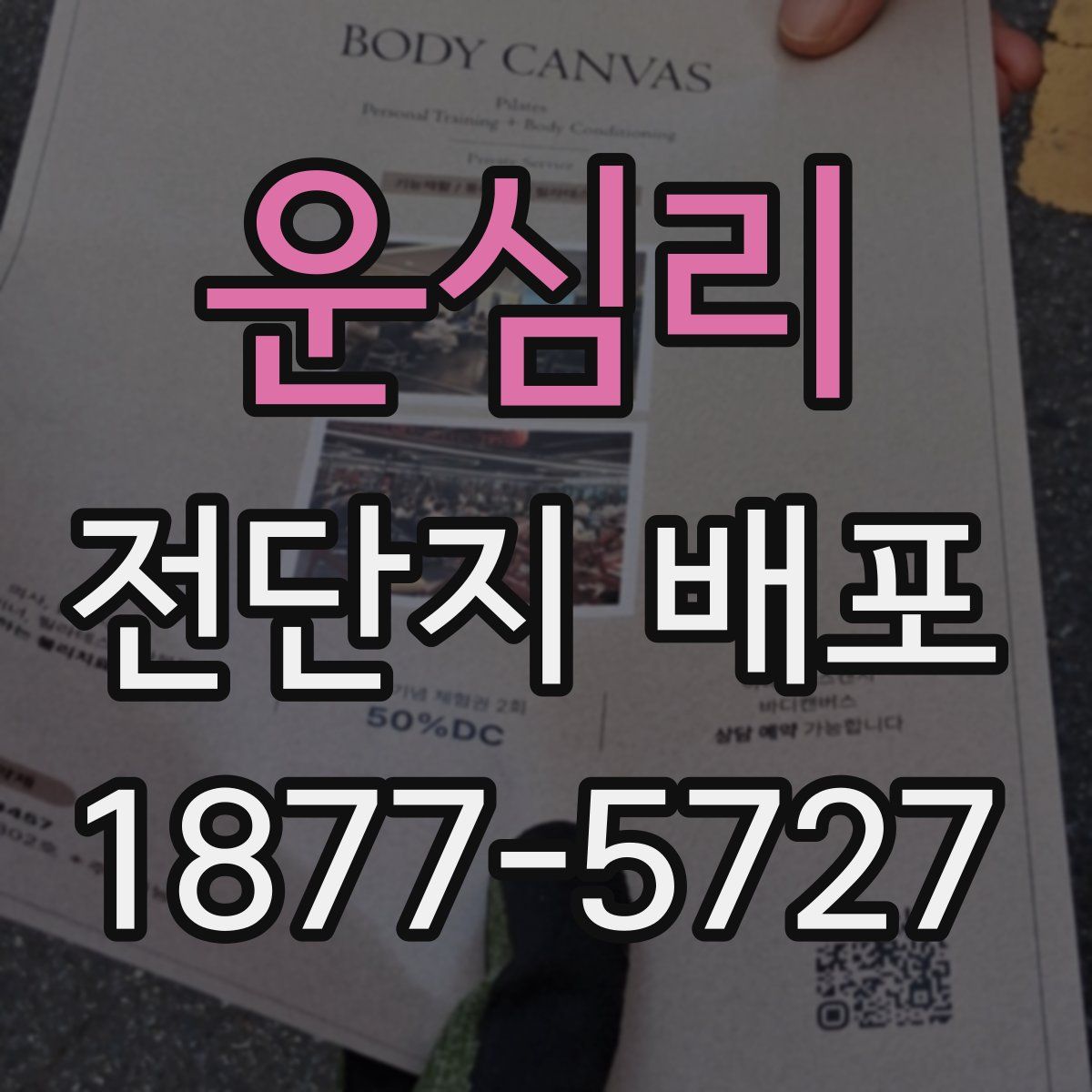 운심리 전단지 배포