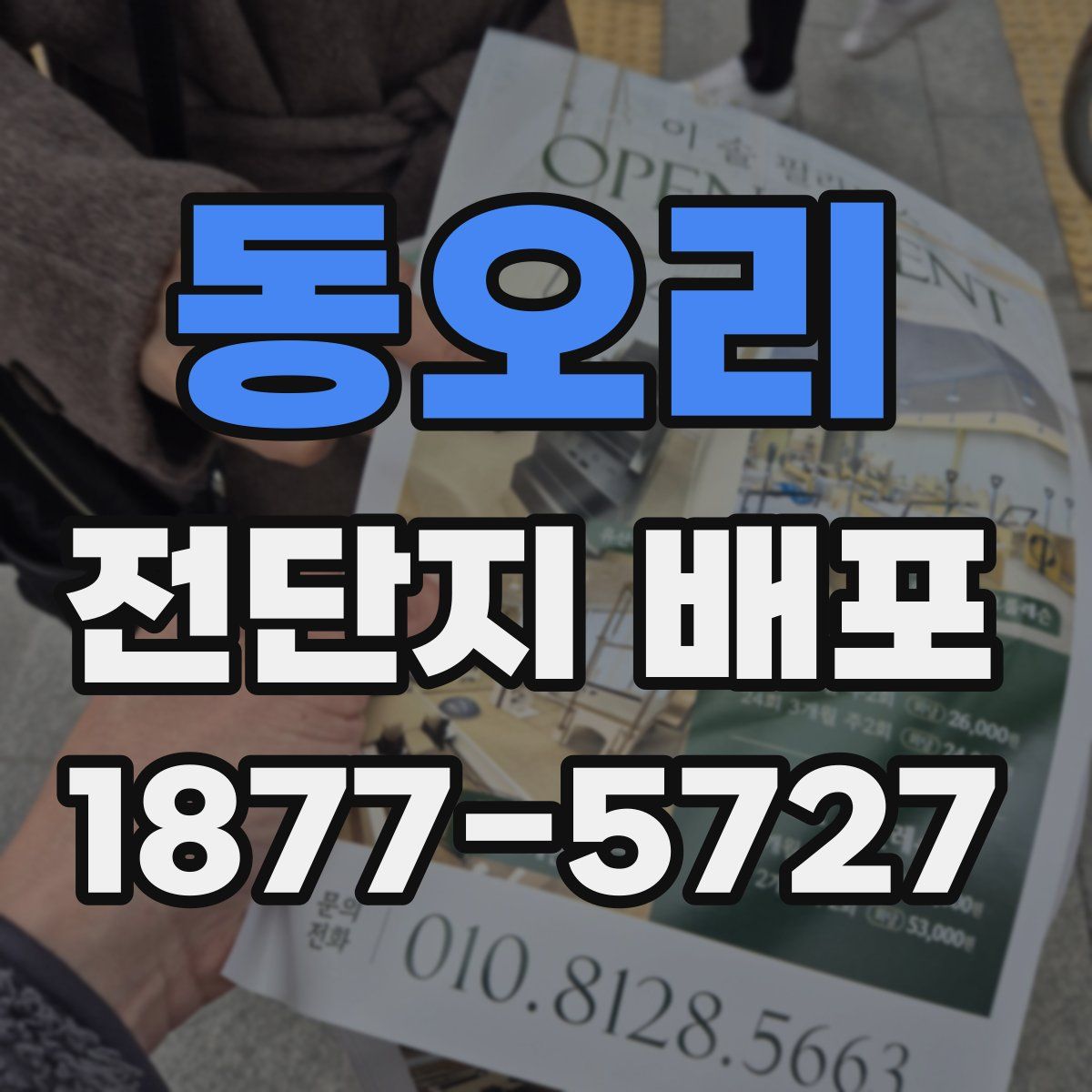 동오리 전단지 배포