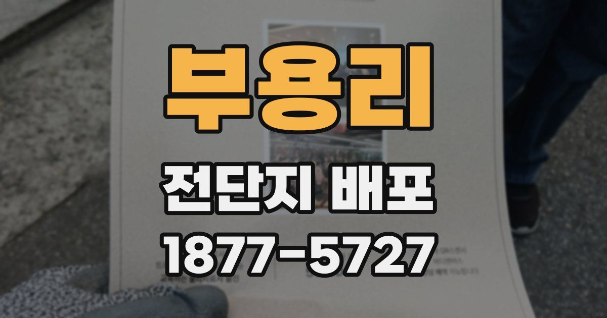 부용리 전단지 배포