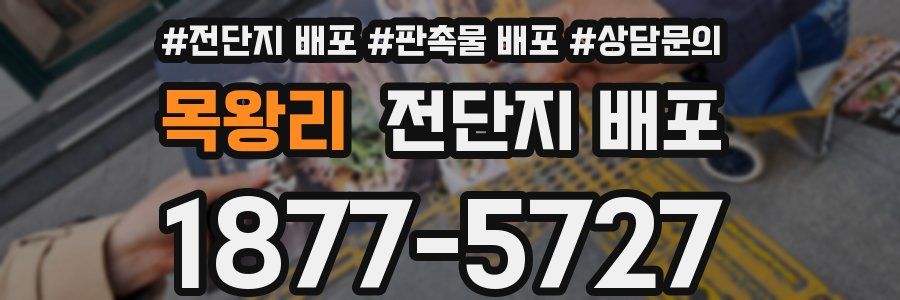 목왕리 전단지 배포