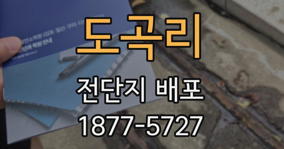 도곡리 전단지 배포
