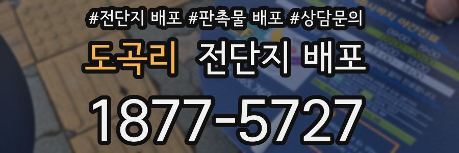 도곡리 전단지 배포