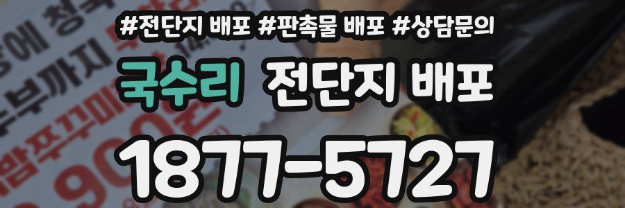 국수리 전단지 배포