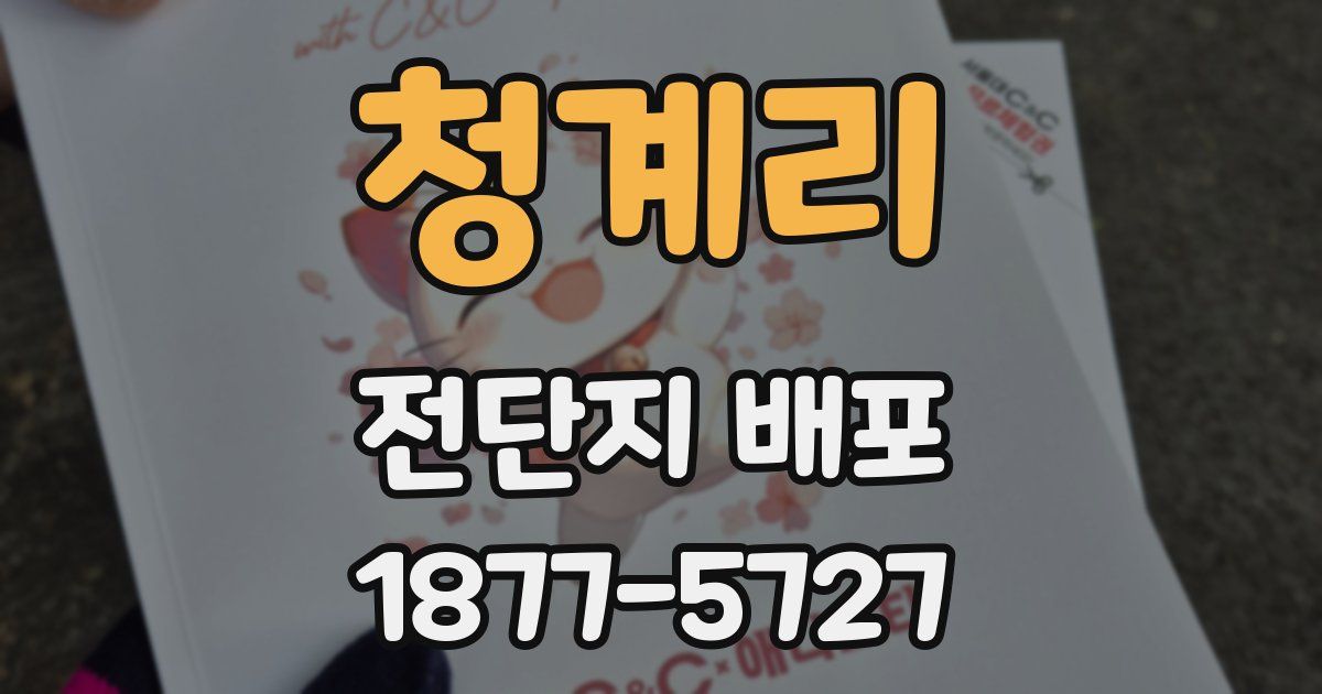청계리 전단지 배포