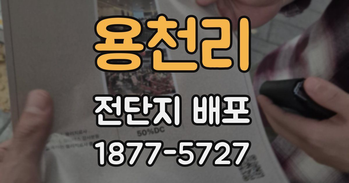 용천리 전단지 배포