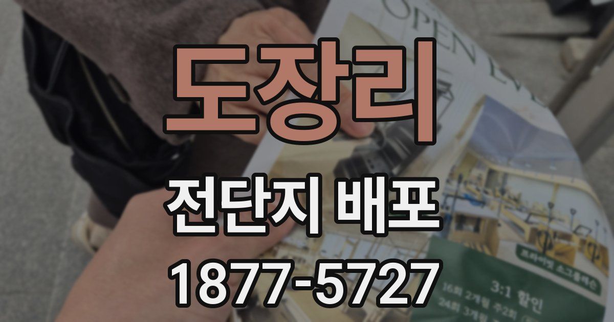 도장리 전단지 배포