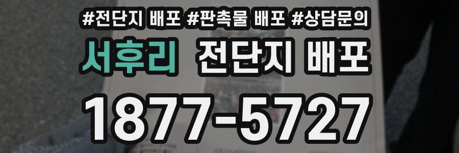 서후리 전단지 배포