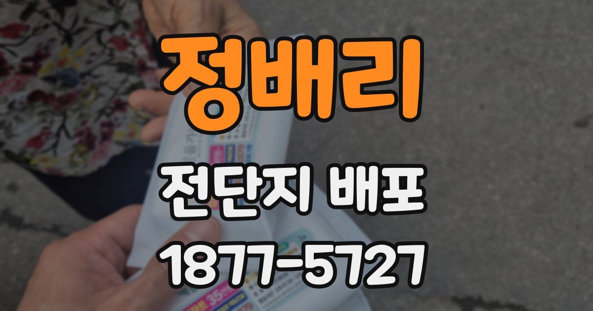 정배리 전단지 배포