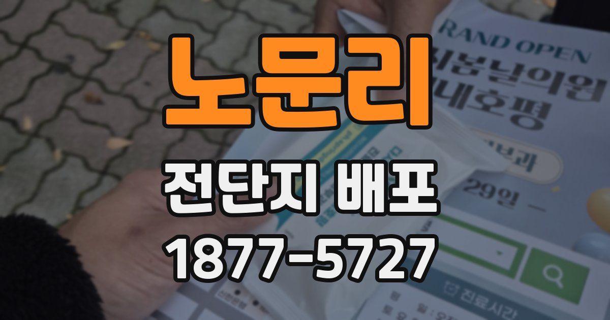 노문리 전단지 배포
