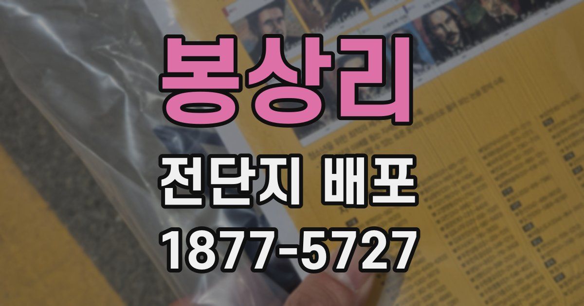 봉상리 전단지 배포