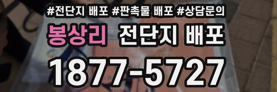 봉상리 전단지 배포