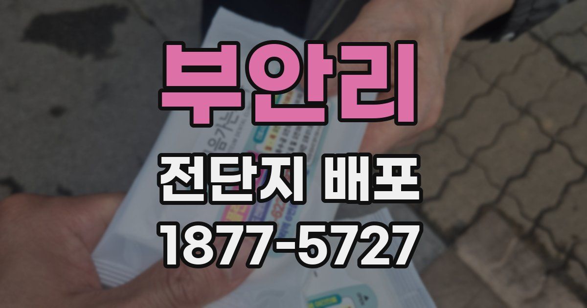 부안리 전단지 배포