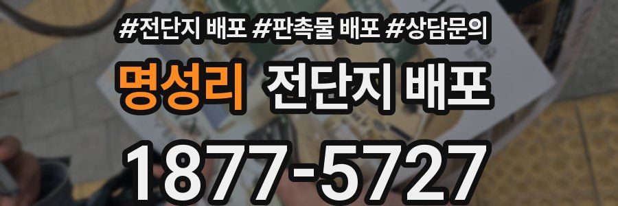 명성리 전단지 배포