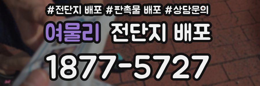 여물리 전단지 배포