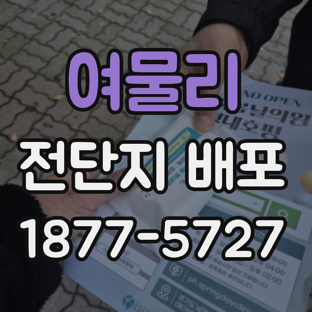 여물리 전단지 배포